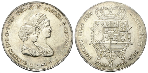 FIRENZE Carlo Ludovico di Borbone, con la reggenza di Maria Luisa