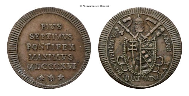 Quattrino 1816 a. XVI.