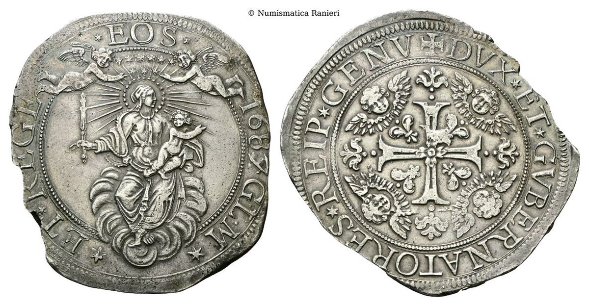 Da 2 Scudi 1687, sigle G L M.