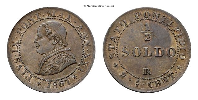 Mezzo Soldo 1867 a. XXI.