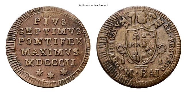 Mezzo Baiocco 1822 a II.