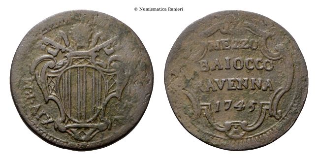 Mezzo Baiocco 1745.