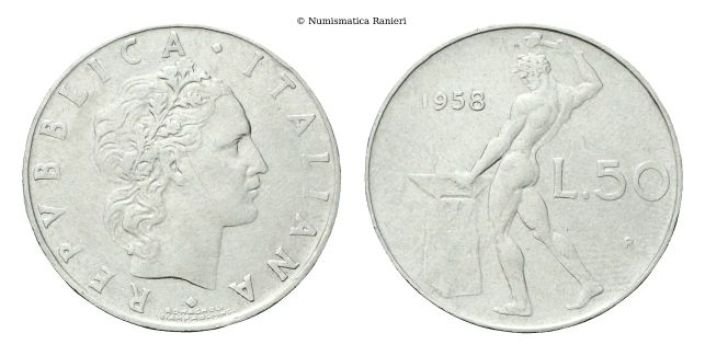 50 Lire 1958 Vulcano.