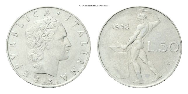 50 Lire 1958 Vulcano.