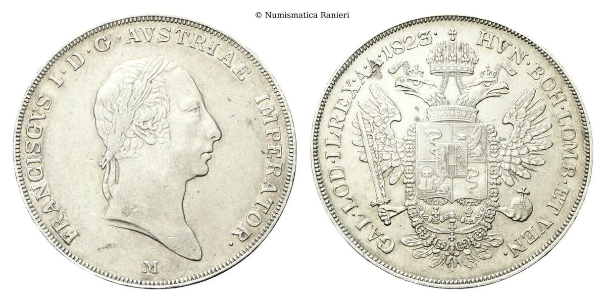 Scudo Nuovo da 6 Lire 1823.