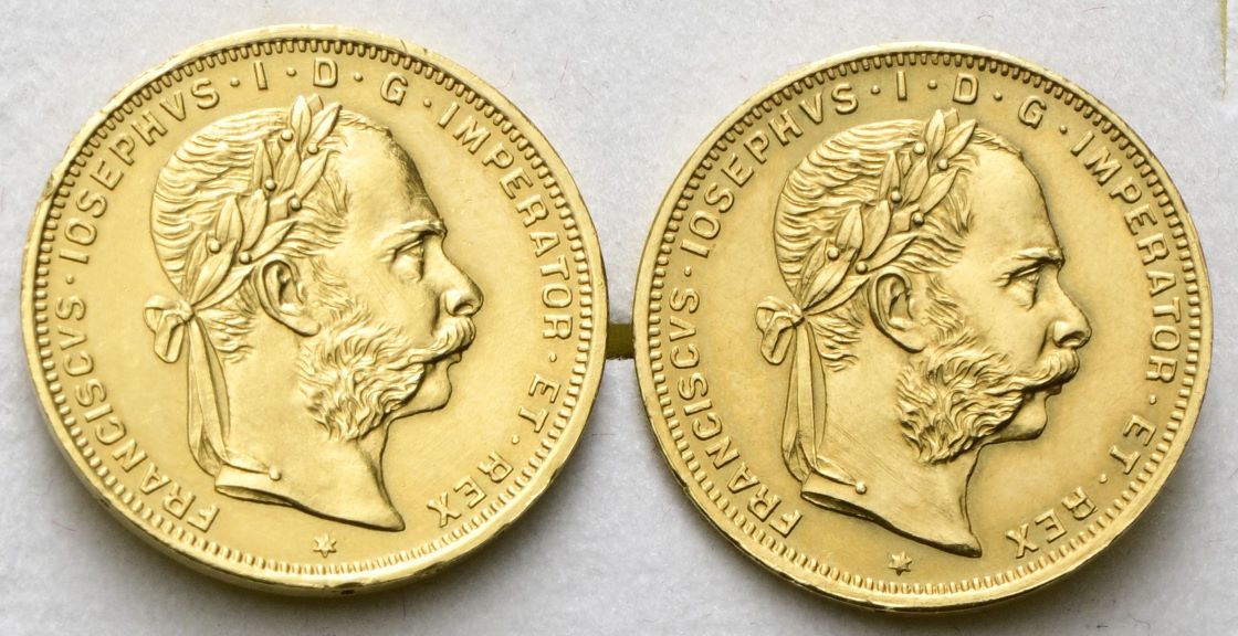 Gemelli da polsino con n. 2 - 20 Franchi 1892.
