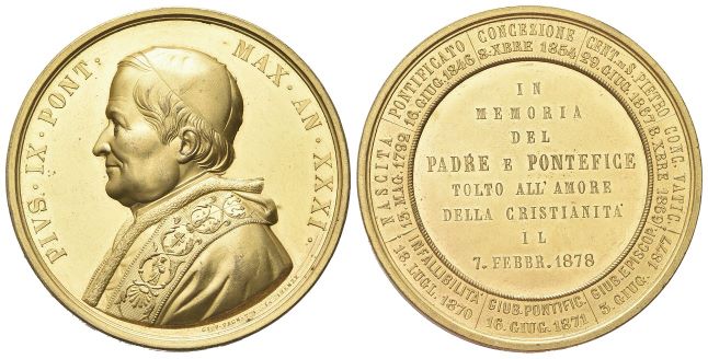 Medaglia 1878 a. XXXI opus G. Vagnetti.