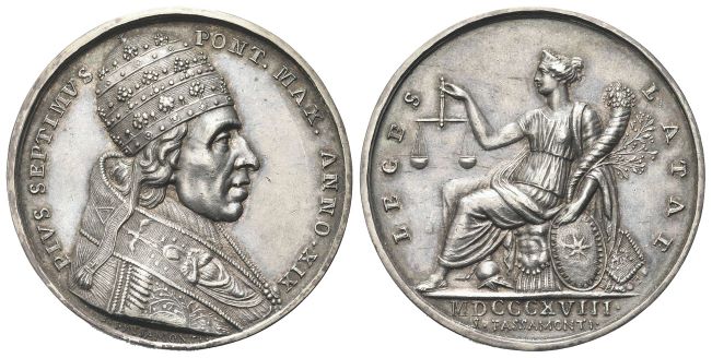 Medaglia 1818 a. XIX opus S. Passamonti.