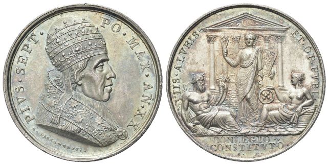 Medaglia 1819 a. XX opus S. Passamonti.
