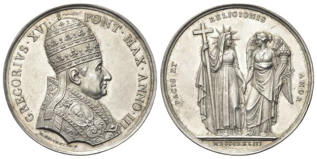 Medaglia 1833 a. III opus G. Girometti.