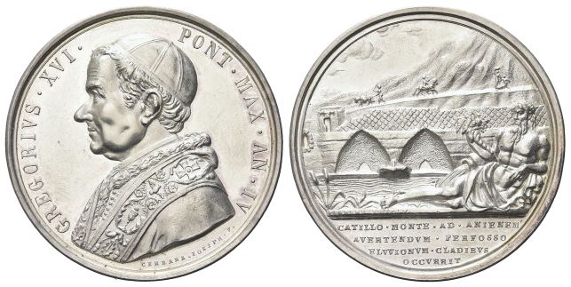 Medaglia 1834 a. IV opus G. Cerbara.