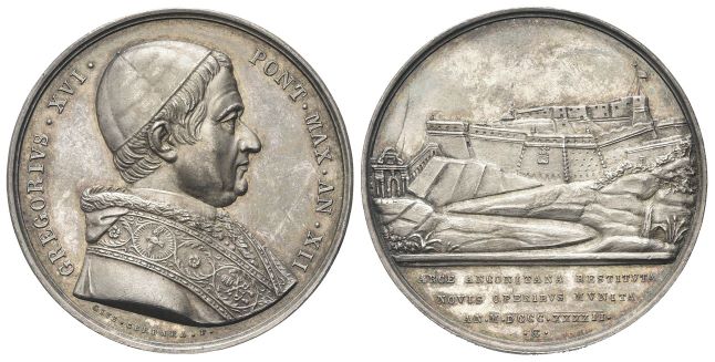 Medaglia 1842 a. XII opus G. Cerbara.