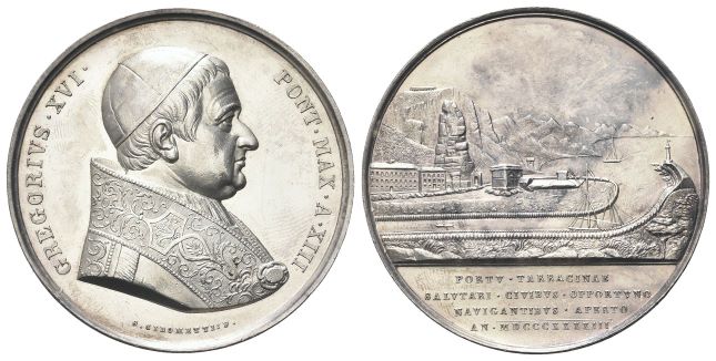 Medaglia 1843 a. XIII opus Giuseppe Girometti.
