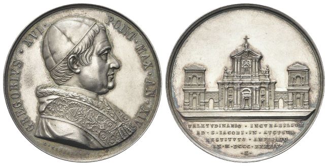 Medaglia 1844 a. XIV opus G. Cerbara.