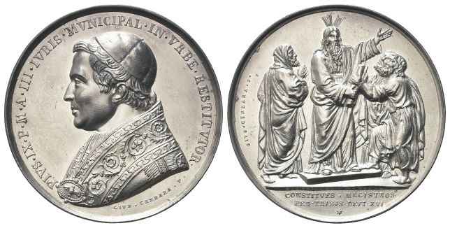 Medaglia 1848 a. III opus G. Cerbara.