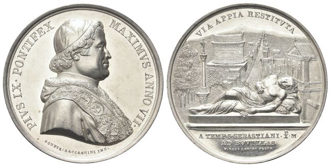 Medaglia 1852 a. VII opus B. Zaccagnini.