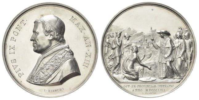 Medaglia 1859 a. XIII opus I. Bianchi.