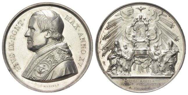 Medaglia 1860 a. XV opus Ignazio Bianchi.