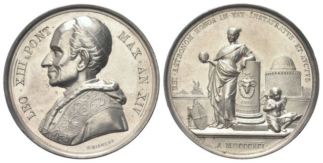 Medaglia 1891 a. XIV opus F. Bianchi.