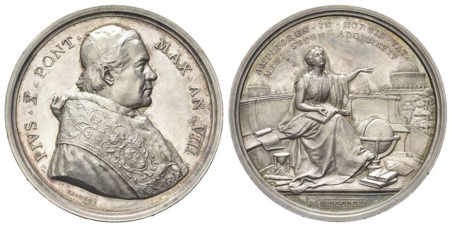 Medaglia 1910 a. VIII opus F. Bianchi.