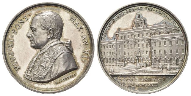 Medaglia 1927 a. VI opus A. Mistruzzi.