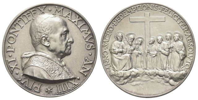 Medaglia 1934 a. XIII opus A. Mistruzzi.