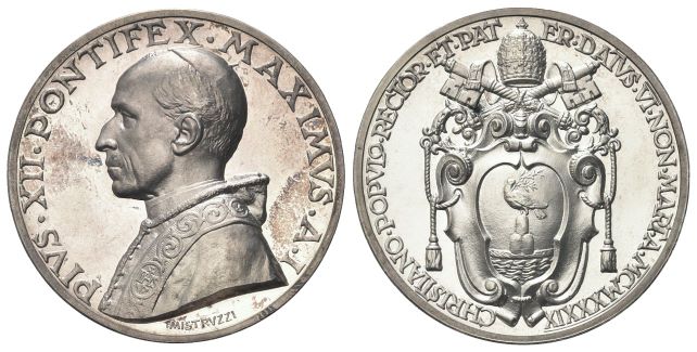 Medaglia 1939 a. I opus A. Mistruzzi.