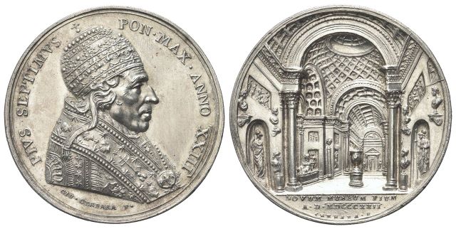 Medaglia 1822 a. XXIII opus G. Cerbara.