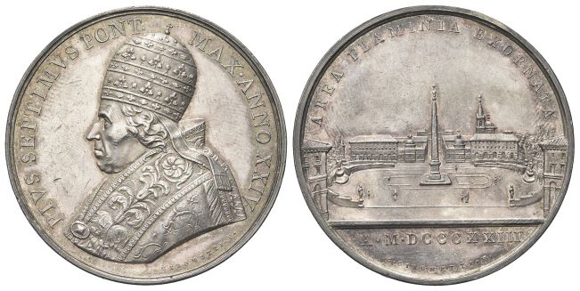 Medaglia 1823 a. XXIV opus G. Girometti.