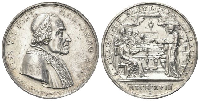 Medaglia 1821 a. XXIII opus T. Mercandetti.