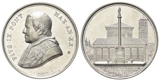 Medaglia 1865 a. XX opus G. Bianchi.