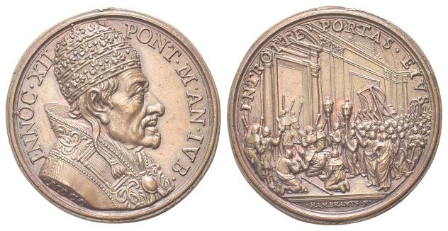 Medaglia 1700 a. IX opus G. Hamerani.