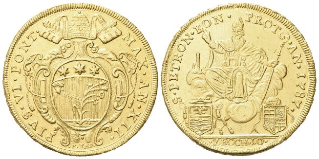 Da 10 Zecchini 1787 a. XII.
