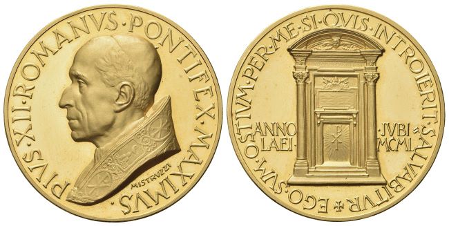 Medaglia 1950 a. XII opus A. Mistruzzi.