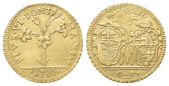 Mezza Doppia romana 1786. 