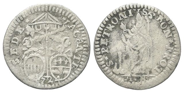 Muraiola da 2 Bolognini 1724.