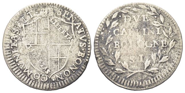 2 Carlini (1796) contorno con foglie in rilievo.