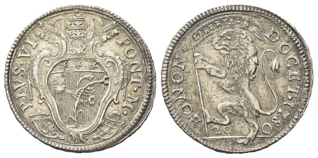 Lira da 20 Bolognini 1780.