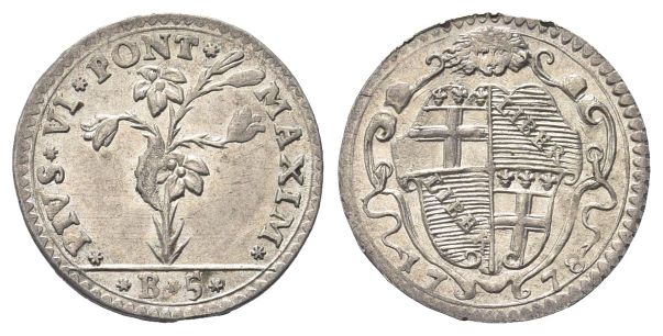 Carlino da 5 Baiocchi 1778.
