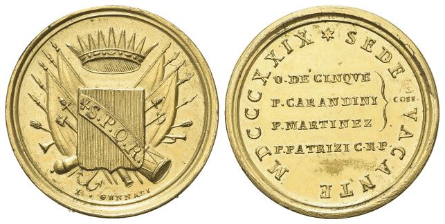 Medaglia 1829 opus L. Gennari.