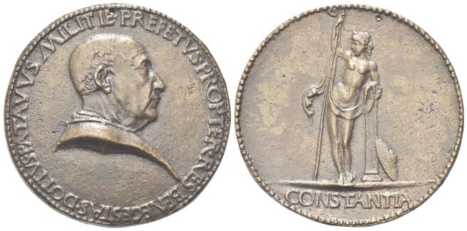 Medaglia 1450 ca. attribuita a Guazzalotti. 