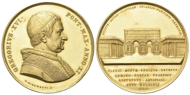 Medaglia 1841 a. XI opus Giuseppe Girometti (39 esemplari).