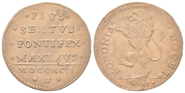 Mezzo Baiocco 1796.