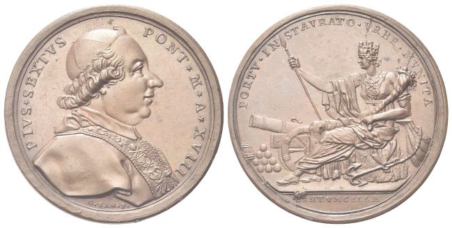 Medaglia 1793 a. XIX opus G. e G. Hamerani.