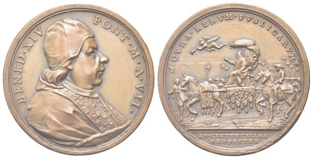 Medaglia 1747 a. VII opus O. Hamerani.