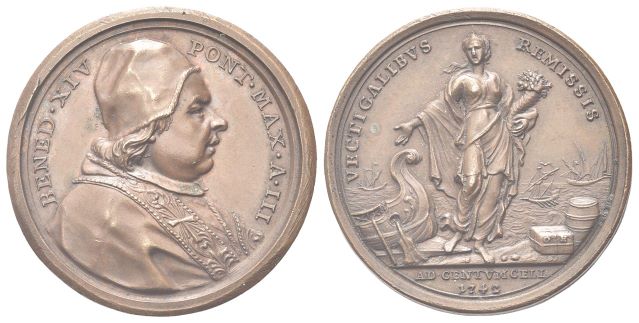 Medaglia 1742 a. II opus E. e O. Hamerani.