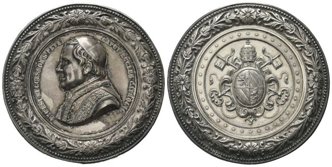 Medaglia 1877 a. XXXI opus F. Langmann ? con cornice.