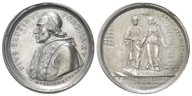 Medaglia 1814 a XV opus T. Mercandetti.