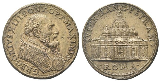 Medaglia riconio successivo eseguito nel XVII e XVIII secolo. opus L. Fragni.