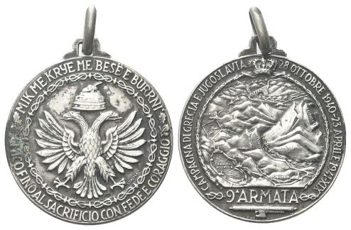 Medaglia 1941 IX Armata Campagna di Grecia opus P. Morbiducci.